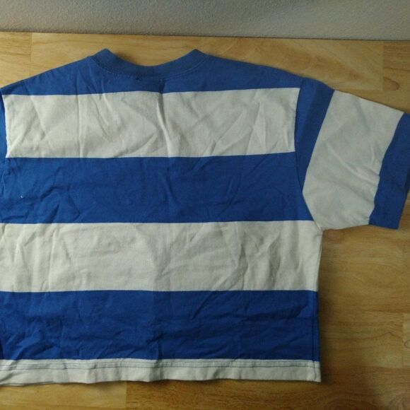 Vintage Ocean Pacific Surf Primitive Striped Cropped T-Shirt - Picture 8 of 8